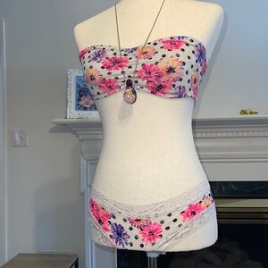 (SET) Rare VS Pink Pattern - floral polka dots